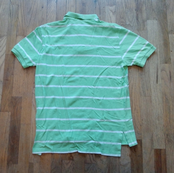 Polo by Ralph Lauren Lime Green Polo Shirt Polo Striped Men's Medium / Large - Picture 3 of 7